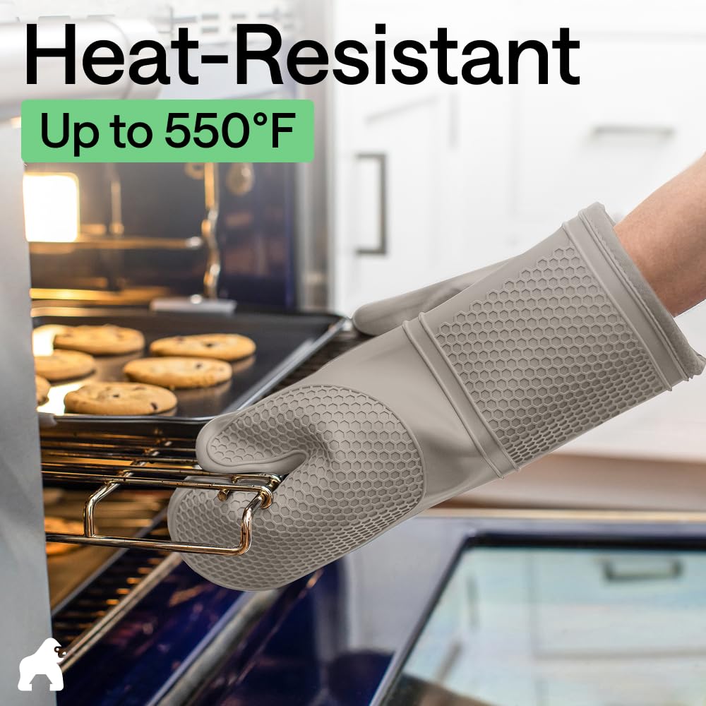 GORILLA GRIP almond mitt ready for high-heat use up to 550°F