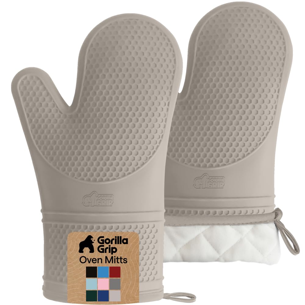 GORILLA GRIP almond silicone texture close-up showing secure grip