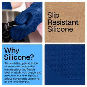 GORILLA GRIP mitts with thick cotton lining deliver comfort during cooking.