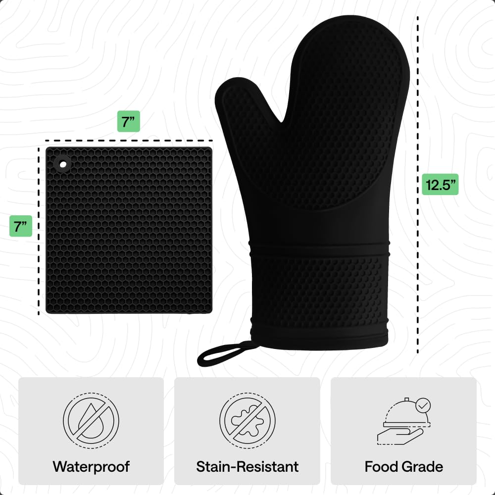 GORILLA GRIP silicone is waterproof and stain resistant for easy cleanup.