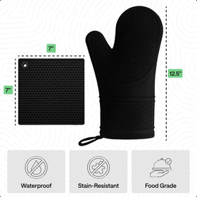 GORILLA GRIP silicone is waterproof and stain resistant for easy cleanup.