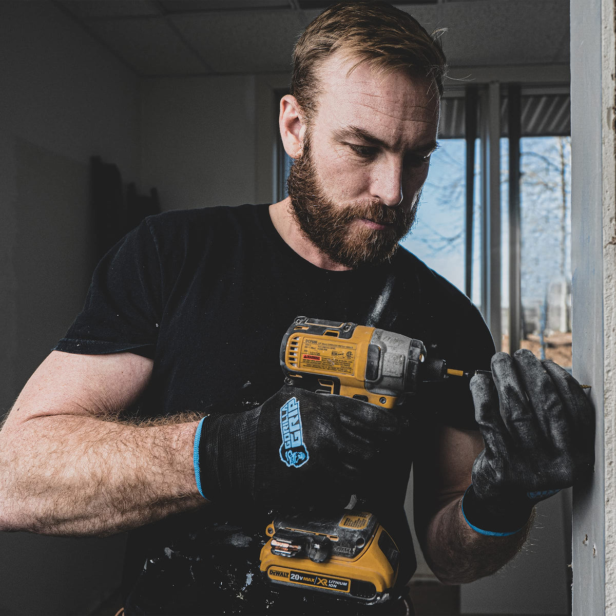 Gorilla Grip work gloves provide maximum grip for oil changes and plumbing tasks.
