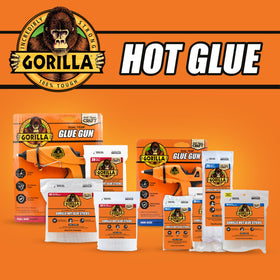 Gorilla hot glue gun dual temp in use demonstrates versatile bonding across materials.
