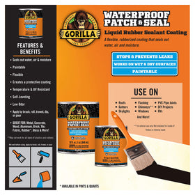 Gorilla Patch & Seal Liquid being applied with a brush for gaps