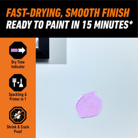 Gorilla wall repair color change patch shows shrink and crack resistance