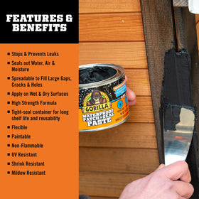 Gorilla patch and seal paste close-up showing thick rubberized texture for sealing