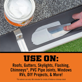 Gorilla Waterproof Patch & Seal Paste curing close-up emphasizes quick surface sealing.