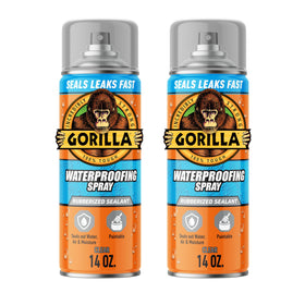 Gorilla Waterproofing Spray bottle pour enables controlled application for a seal.