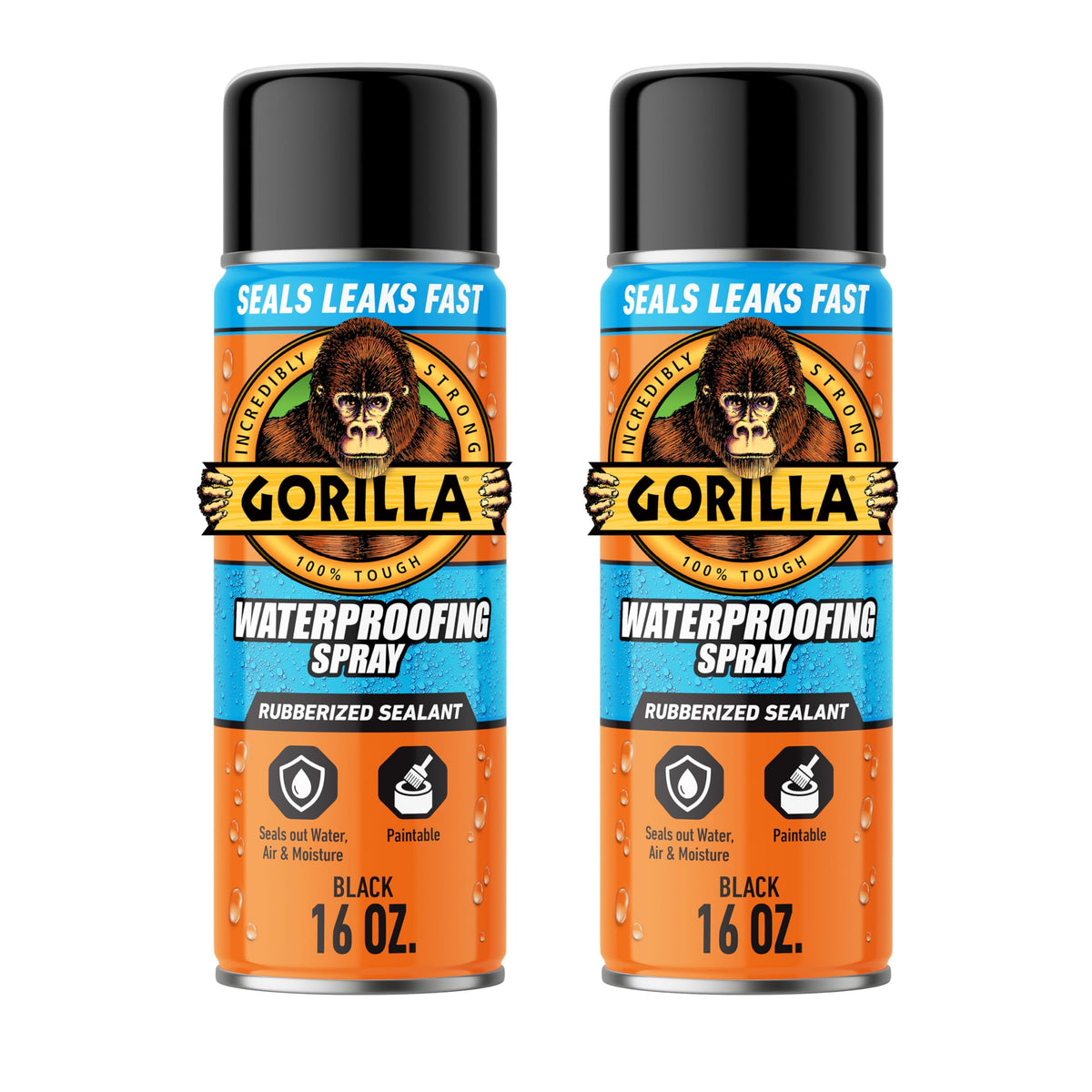 Gorilla Waterproofing Spray bottle ready for flexible water seal.