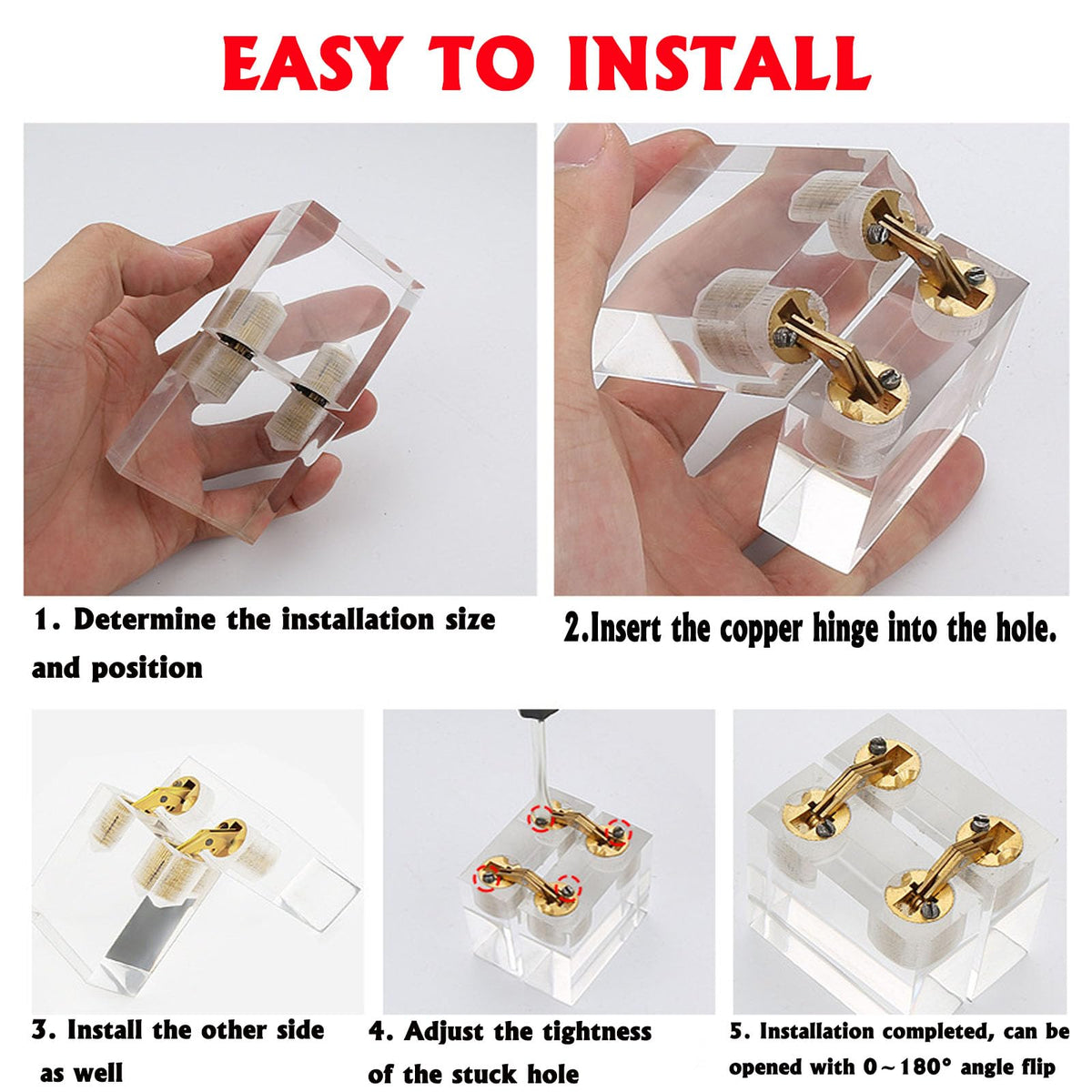 GOROBU 180-degree opening concealed hinges for versatile box designs