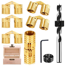 GOROBU 8-piece hidden brass hinges kit ideal for seamless jewelry box projects