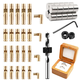 GOROBU brass hidden hinges kit for woodworking showing concealed mounting