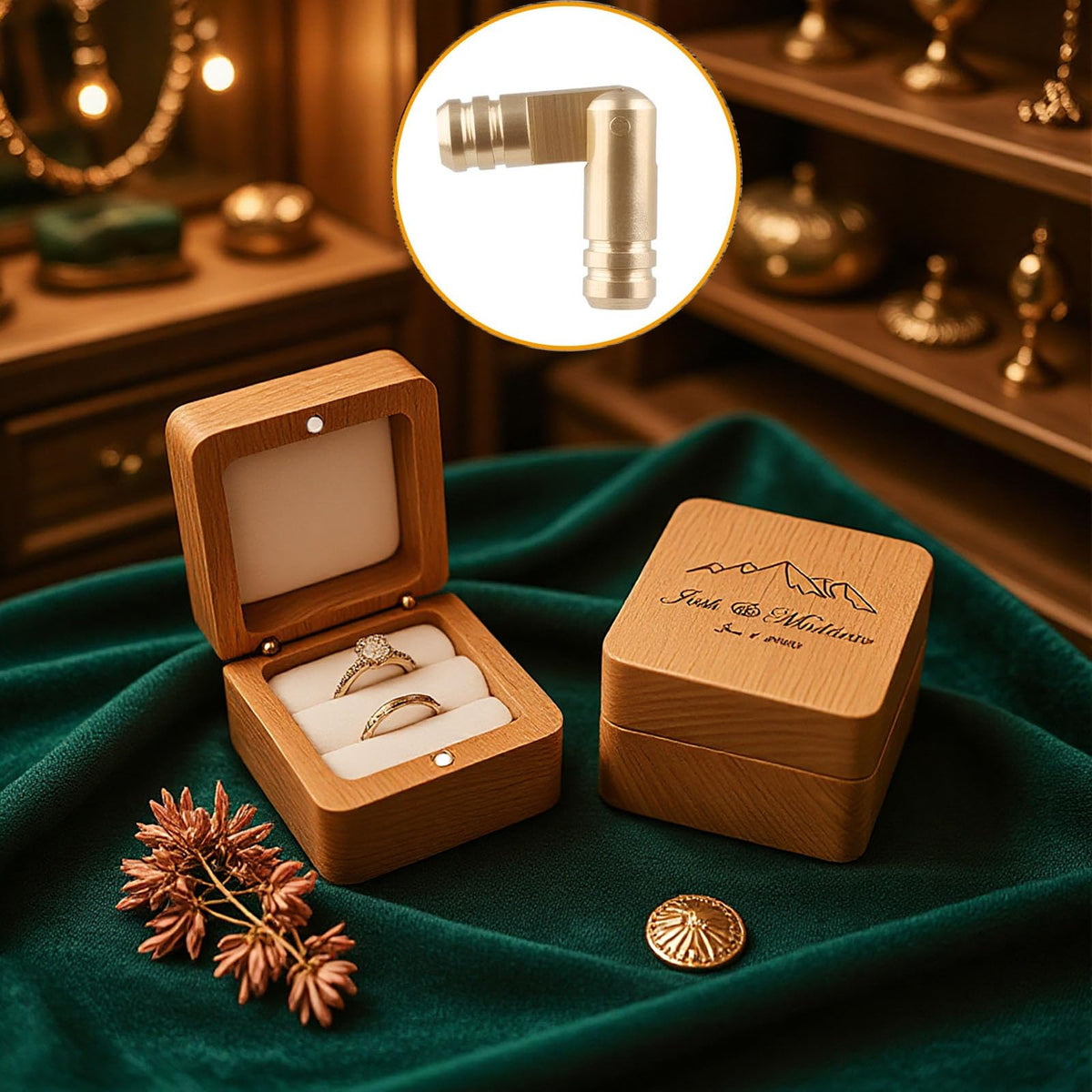 GOROBU jewelry box project showing concealed hardware
