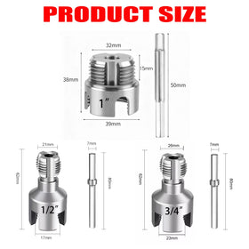 GOROBU PVC threader 3/4 die for precise internal and external threads.