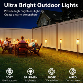 Gorrzai Bright Solar Pathway Light in wet weather highlighting IP65 durability
