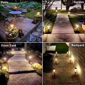 Gorrzai Bright Solar Pathway Light with stainless steel pole and thick stake