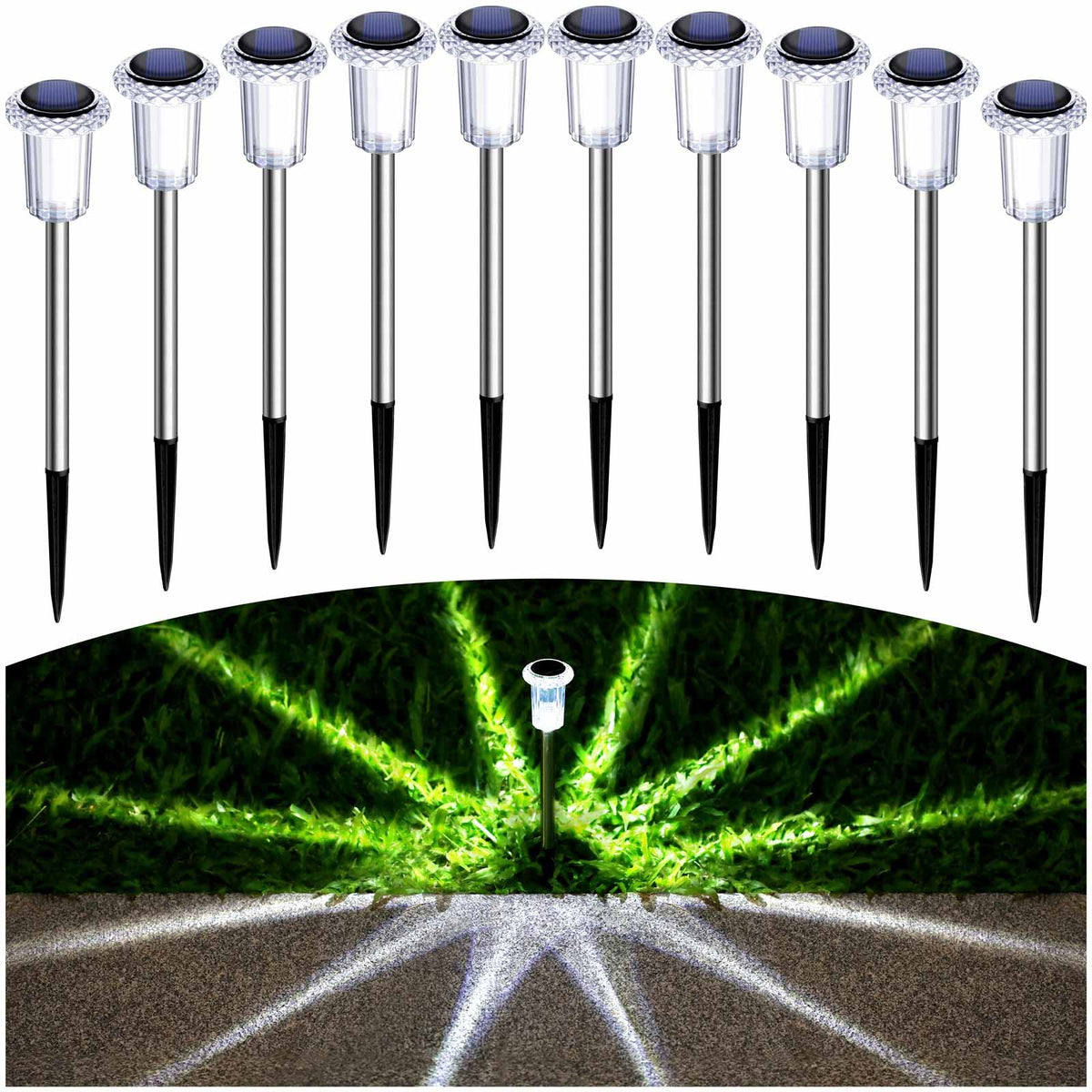 Gorrzai garden path lighting enhances yards, driveways and landscapes.