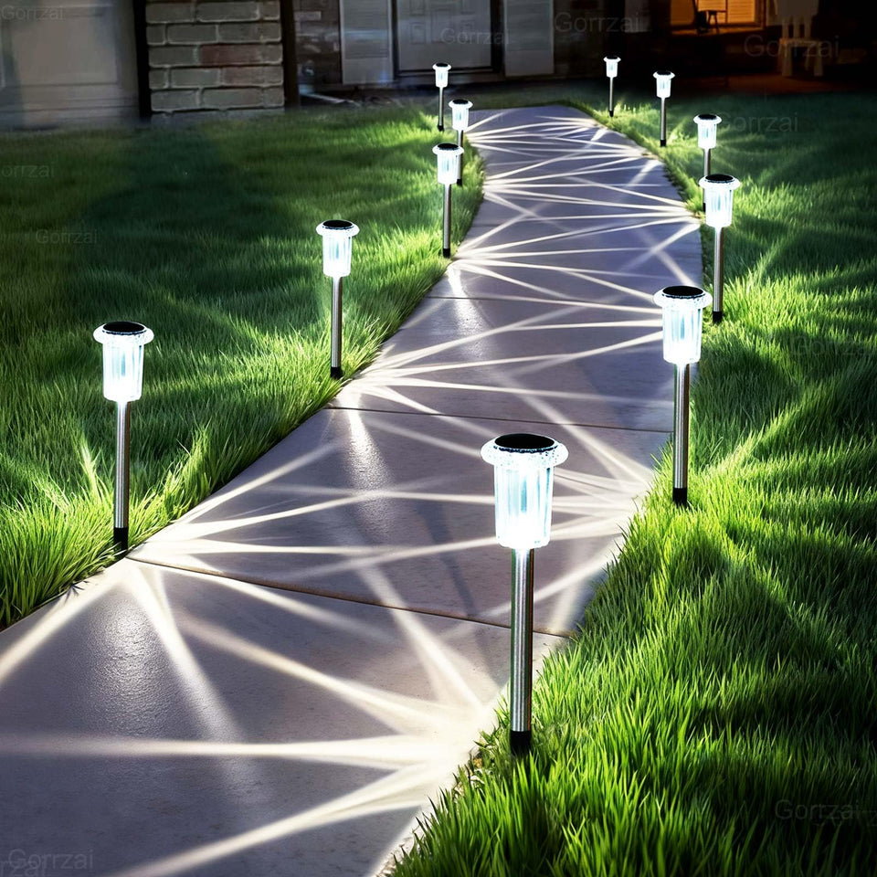 Gorrzai crystal lamp head provides crystal-clear pathway lighting.