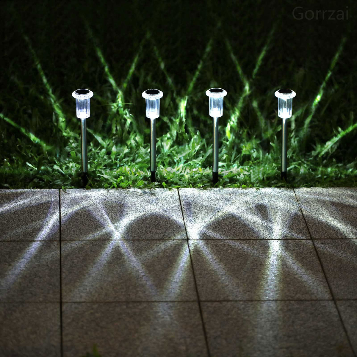 Gorrzai efficient solar panel powers long-lasting illumination.