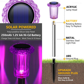 Gorrzai purple Halloween pathway light adds spooky ambiance.