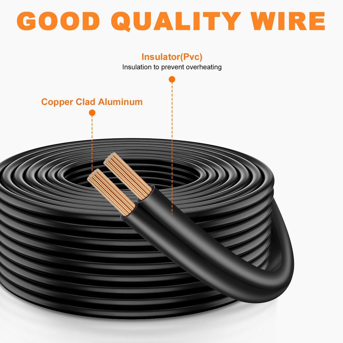 GOSDENG CCA-core close-up highlighting lighter, flexible landscape wiring.