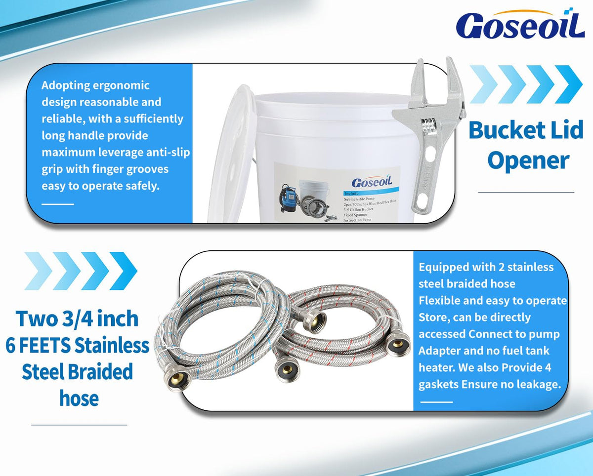 Goseoil adapters and washers prevent leaks during flush