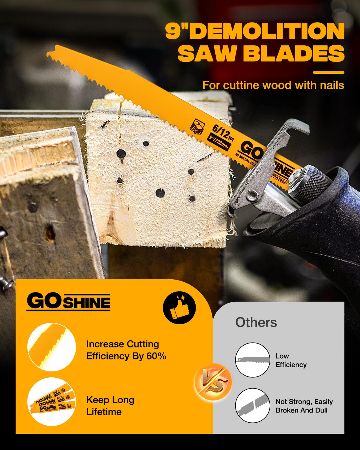 GOSHINE blades compatible with DeWalt Bosch Makita and more