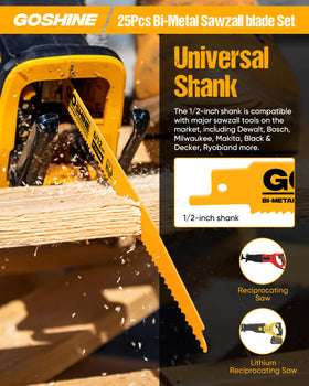 GOSHINE saw gullets efficiently clear dust for smoother cuts.