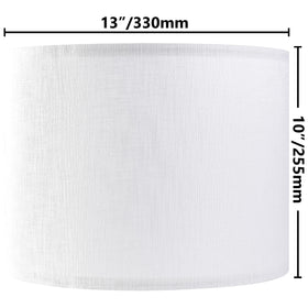 GO&SO linen drum shade side view illustrating slim profile and fit