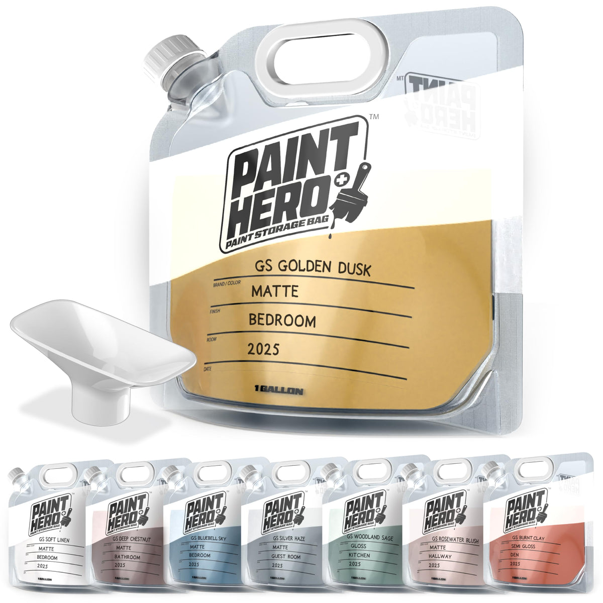 GoSports Outdoors Paint Hero 8-pack bags keep leftover paint neatly stored and easy to identify.