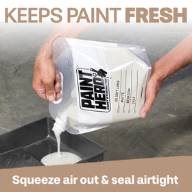 Wide 1-gallon pour spout enables spill-free transfers for acrylic, oil, and wall paint.