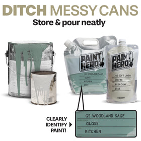 GoSports Paint Hero bags with a large pour spout enable spill-free transfer.