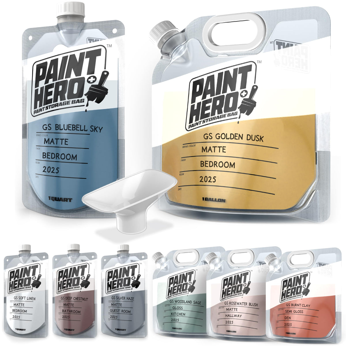 GoSports Paint Hero bags quart and gallon set keep leftovers organized and fresh.