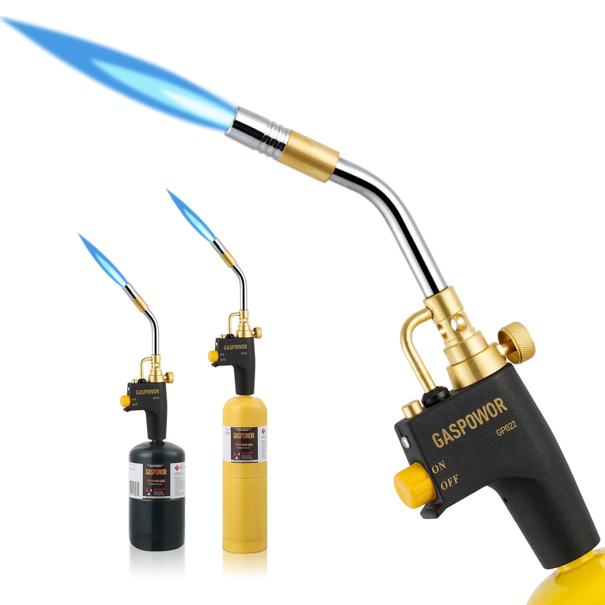 Gospowor turbo gas torch head ignition for precise lighting and control