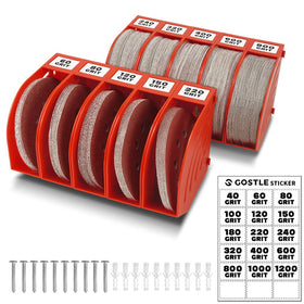 Gostle 5-inch sanding discs storage bin keeps discs organized for quick access