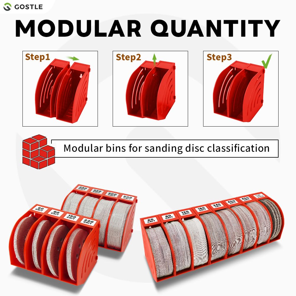 Gostle grit-label stickers help classify discs for faster project selection