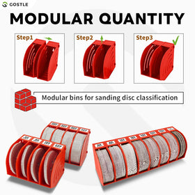 Gostle grit-label stickers help classify discs for faster project selection