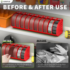 Gostle professional-grade organization keeps tools and discs within reach