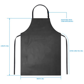 Gotega adjustable neck strap apron demonstrates quick height customization for comfort