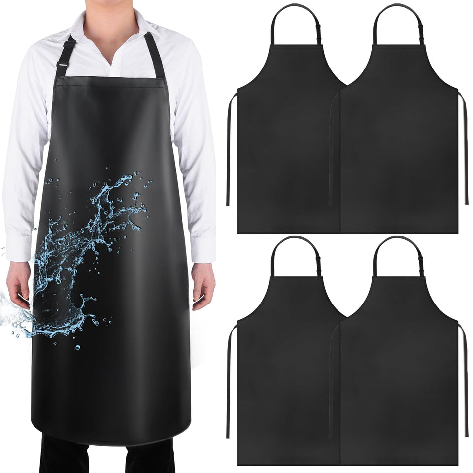 Gotega 4-pack waterproof apron protects clothes during dishwashing and cleaning tasks.