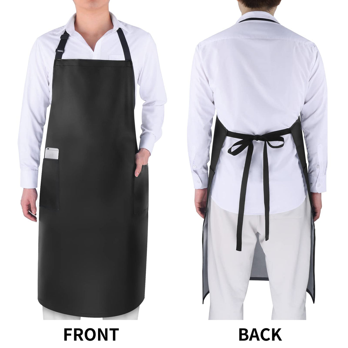 Gotega apron in black supports dishwashing, cooking, and DIY projects.