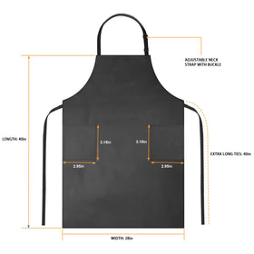 Gotega waterproof vinyl apron, durable for messy kitchen tasks and daily use.