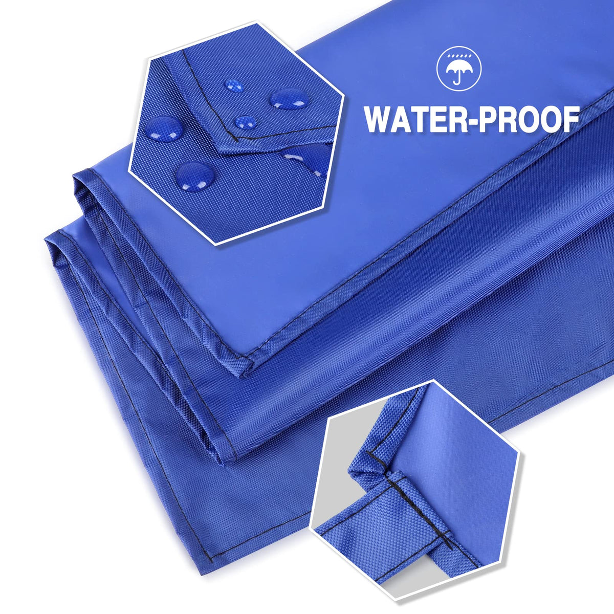 Gotega blue dishwashing and lab-ready apron with oil-resistant surface