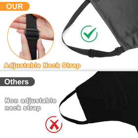 Gotega heavy-duty vinyl black apron suitable for kitchen, butcher, and salon uses.