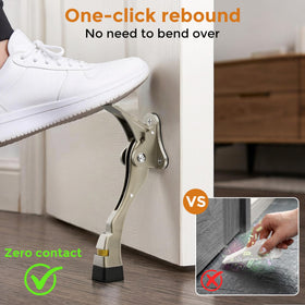 Gotega kickdown door stop with foot-action enables hands-free door control