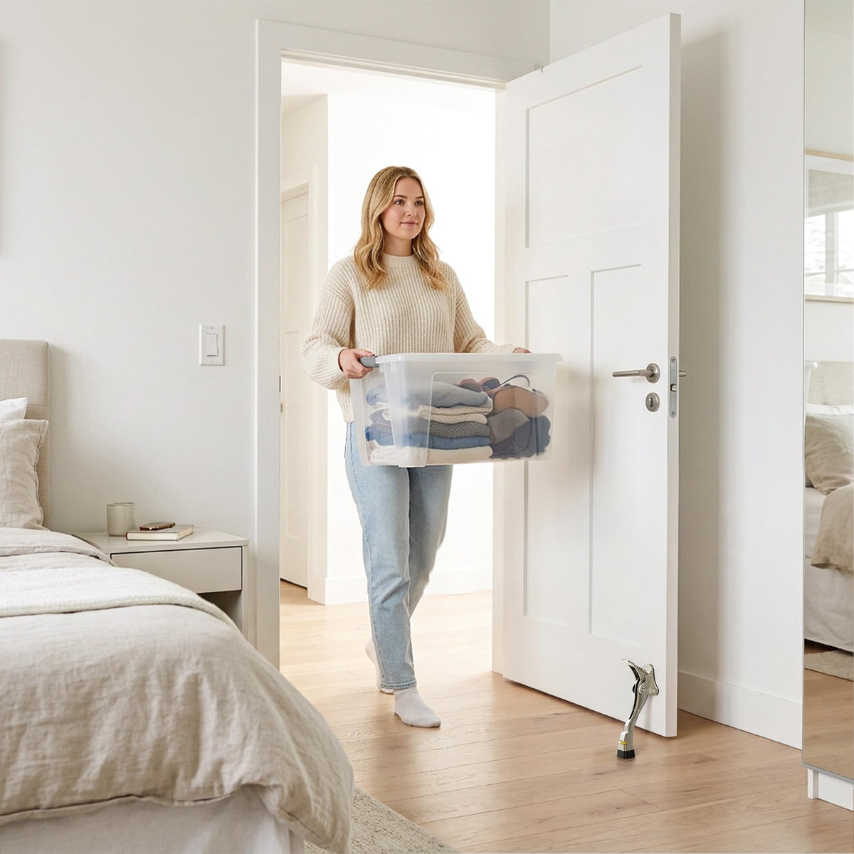 Gotega rubber tip door stopper protects floors and reduces slippage