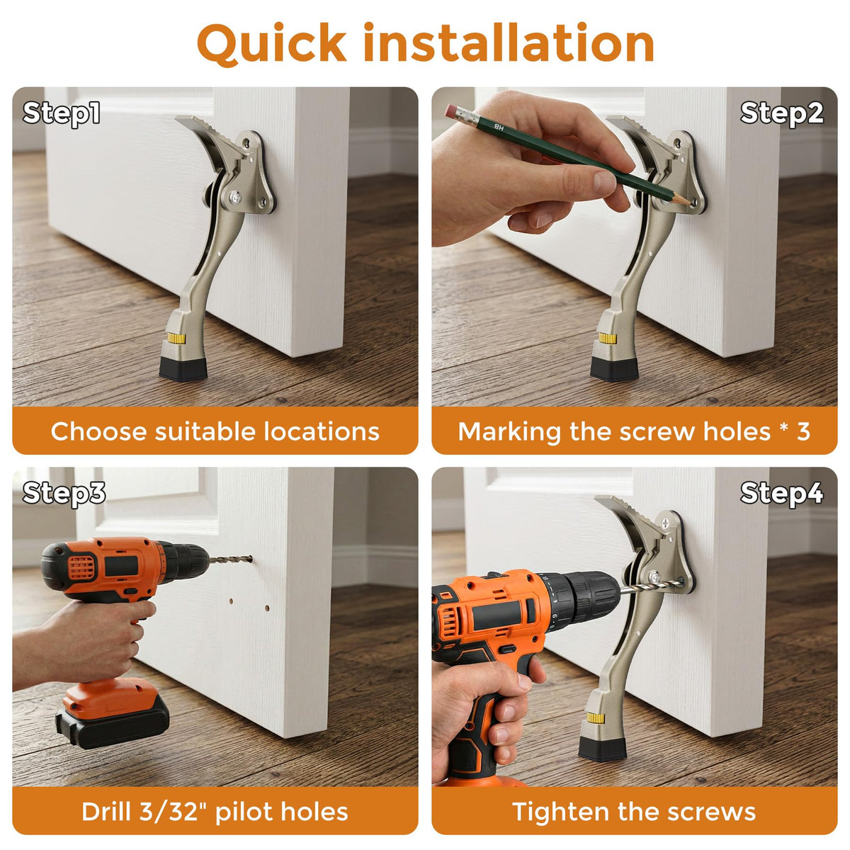 Gotega wall-protecting door stopper prevents wall damage during door movement