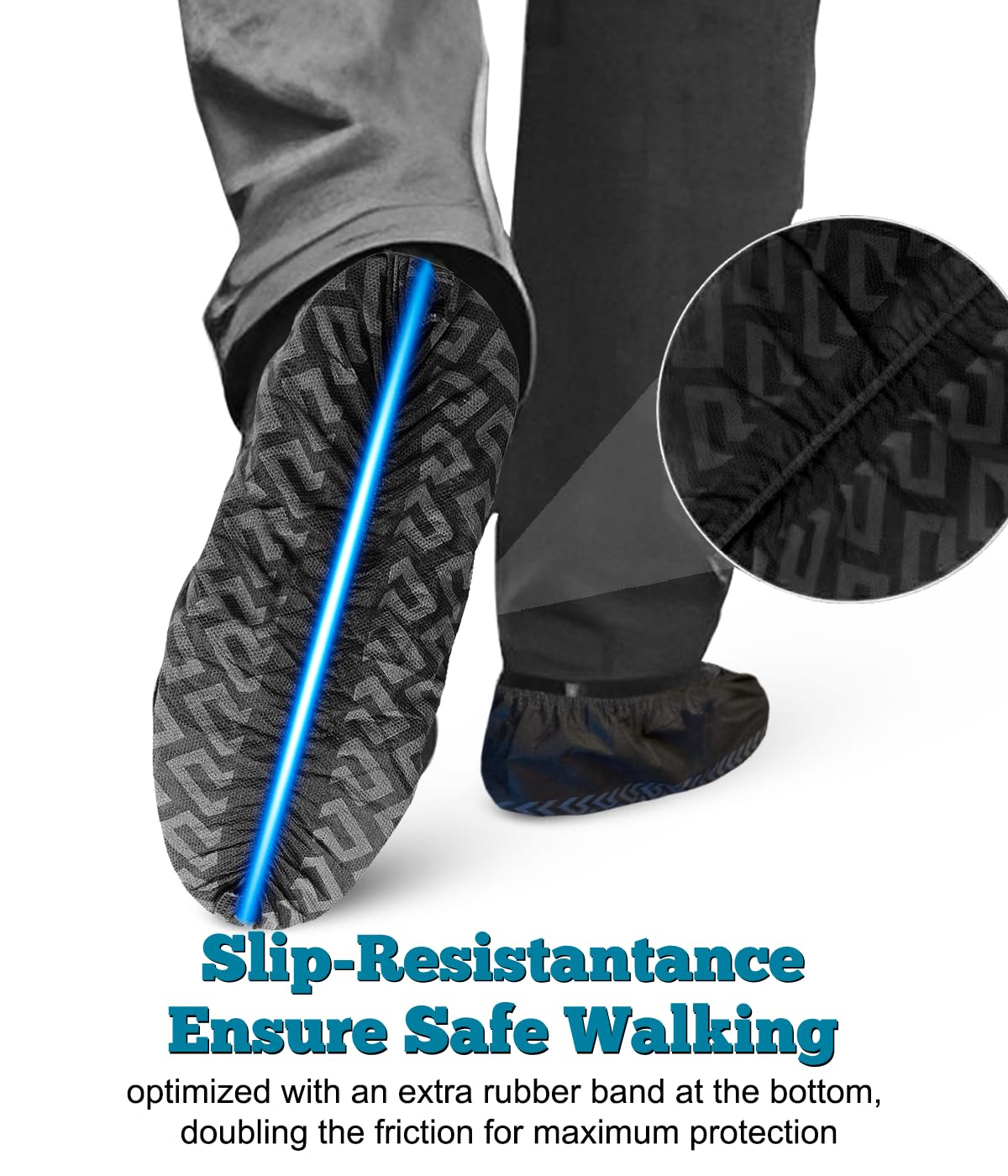 GOTMAR breathable non-woven fabric shoe covers protect floors with comfortable wear.