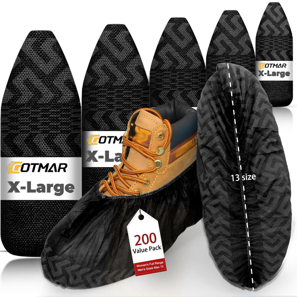 GOTMAR XL shoe covers 200-pack for clean indoor spaces and quick changes.