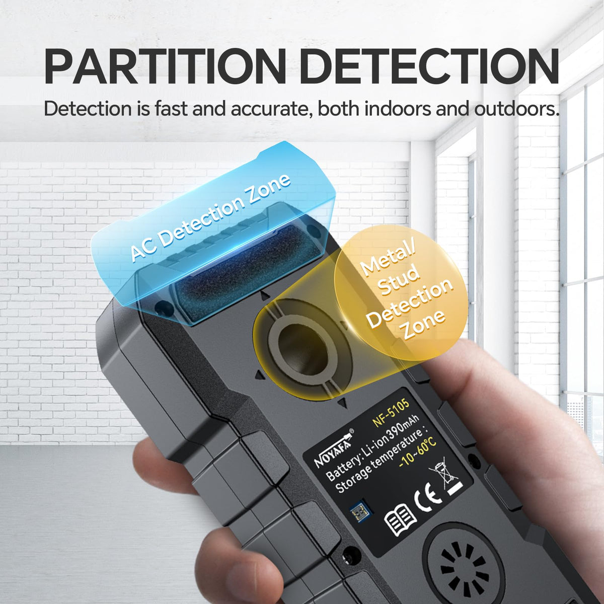 AC scan locates live wires for safer electrical work.